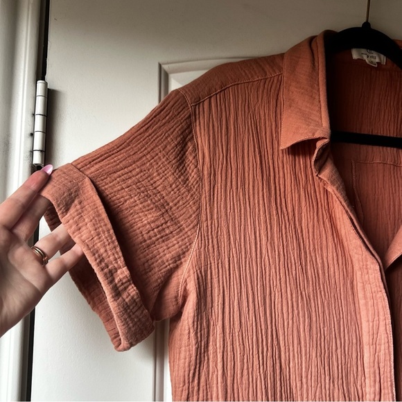 P cill mauve orange cotton romper small - Picture 2 of 6